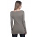 RO-T08201 OLIVE LONG SLEEVE T-SHIRT WITH THUMB HOLE TOP  3PCS (S)