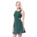 868-21085 DARK GREEN DRESS 2,2,2