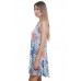 R9D-VC3158 BLUE BLUSH SLEEVE LESS DAMASK PRINT A LINE SIDE POCKET DRESS 2,2,2