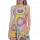 R9D-VC3158 YELLOW GREY FUSHIA SLEEVE LESS DAMASK PRINT A LINE SIDE POCKET DRESS 2,2,2