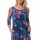 R10B-VC35844 BLUE PRINT  FLORAL PRINT SWING DRESS WITH CRISS CROSS OPEN SHOULDER 2,2,2