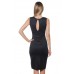 B20-KSD6017 BLACK SLEEVELESS ASYMMMETRIC MIDI DRESS 2,2,2